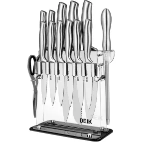 14-Piece: Deik High Carbon Stainless Steel Kitchen Knife Set