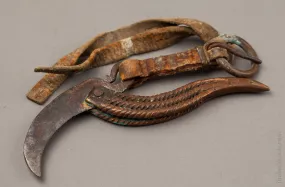 Amazing Braided Copper Handled Antique Fisherman's Knife -- 68739R