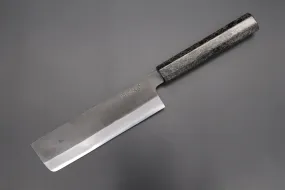 Custom Limited Edition, Hinoura White Steel No.1 Kurouchi Series HS1-5SP11 Nakiri 165mm (6.4 Inch)