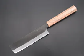 Custom Limited Edition, Hinoura White Steel No.1 Kurouchi Series HS1-5SP12 Nakiri 165mm (6.4 Inch)