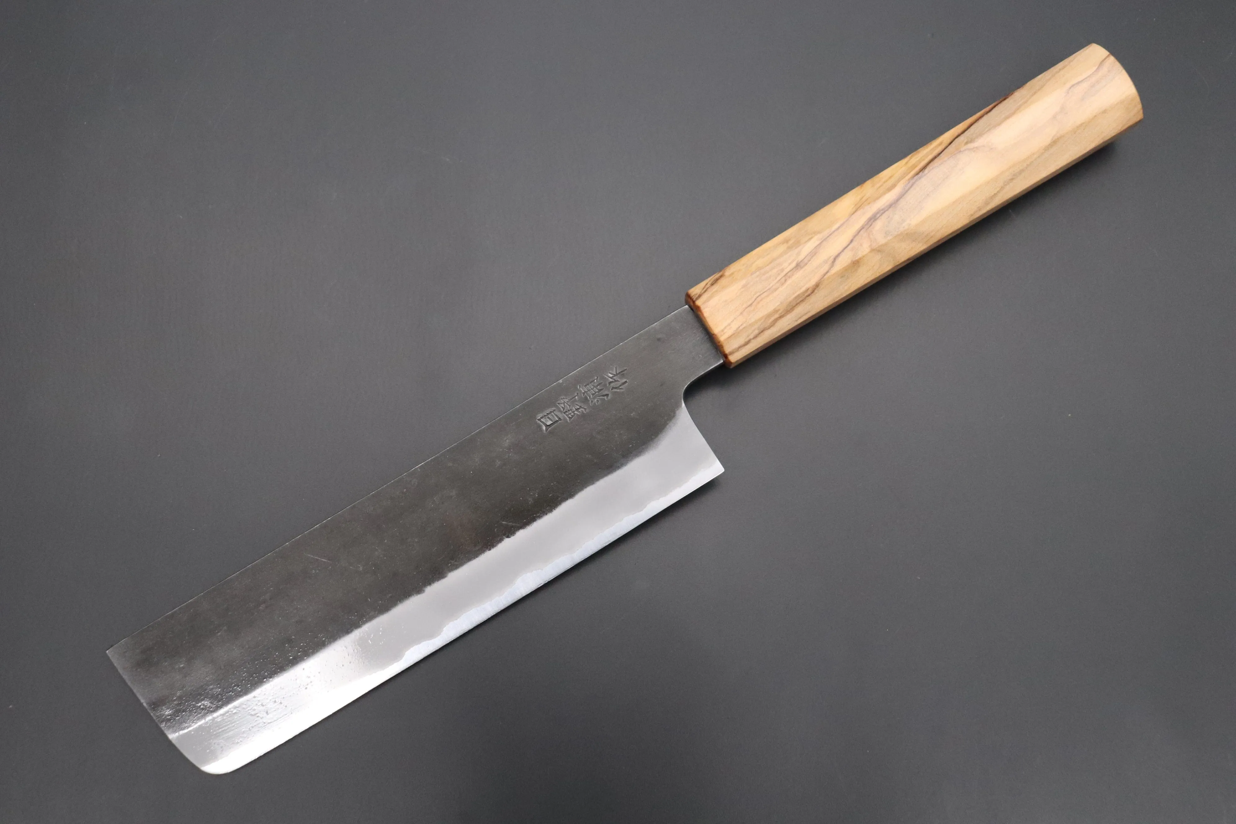 Custom Limited Edition, Hinoura White Steel No.1 Kurouchi Series HS1-5SP13 Nakiri 165mm (6.4 Inch)