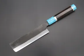 Custom Limited Edition, Hinoura White Steel No.1 Kurouchi Series HS1-5SP2 Nakiri 165mm (6.4 Inch)