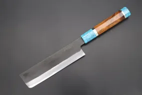 Custom Limited Edition, Hinoura White Steel No.1 Kurouchi Series HS1-5SP5 Nakiri 165mm (6.4 Inch)