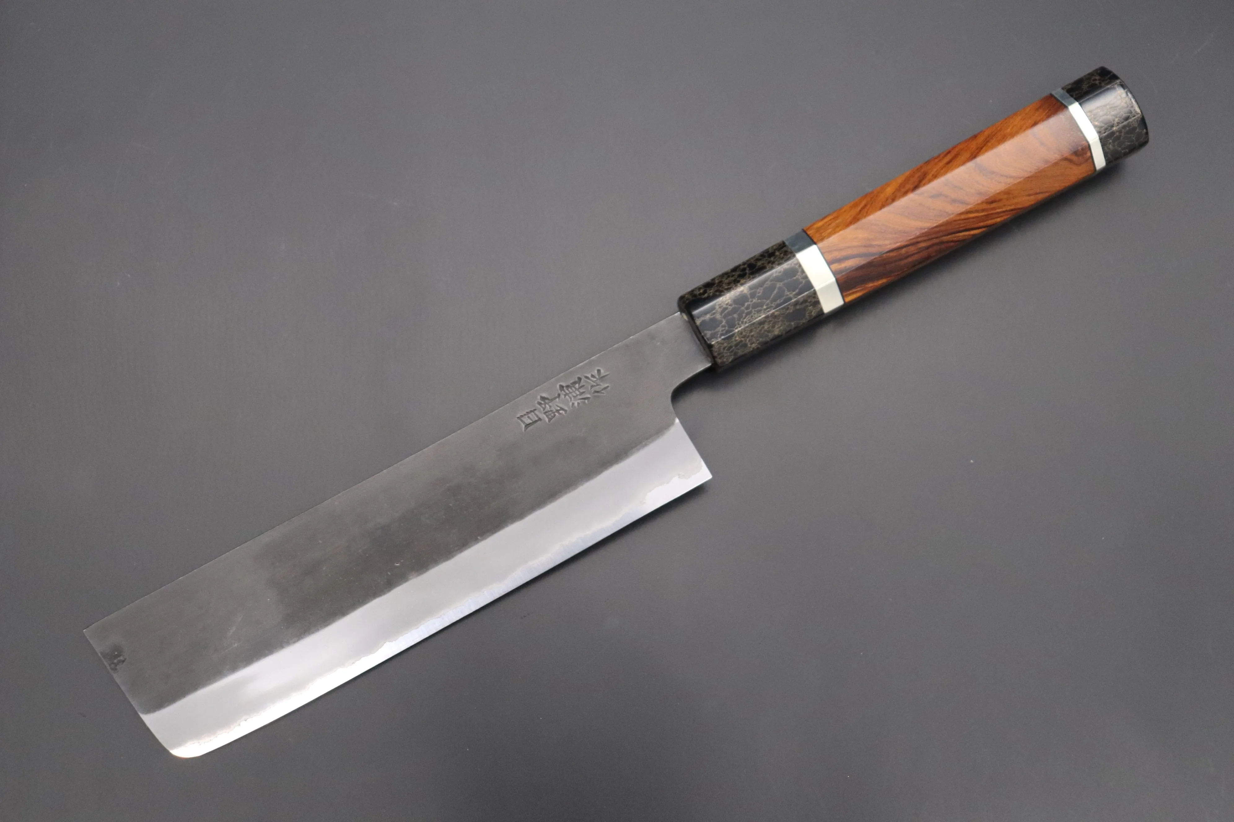 Custom Limited Edition, Hinoura White Steel No.1 Kurouchi Series HS1-5SP7 Nakiri 165mm (6.4 Inch)