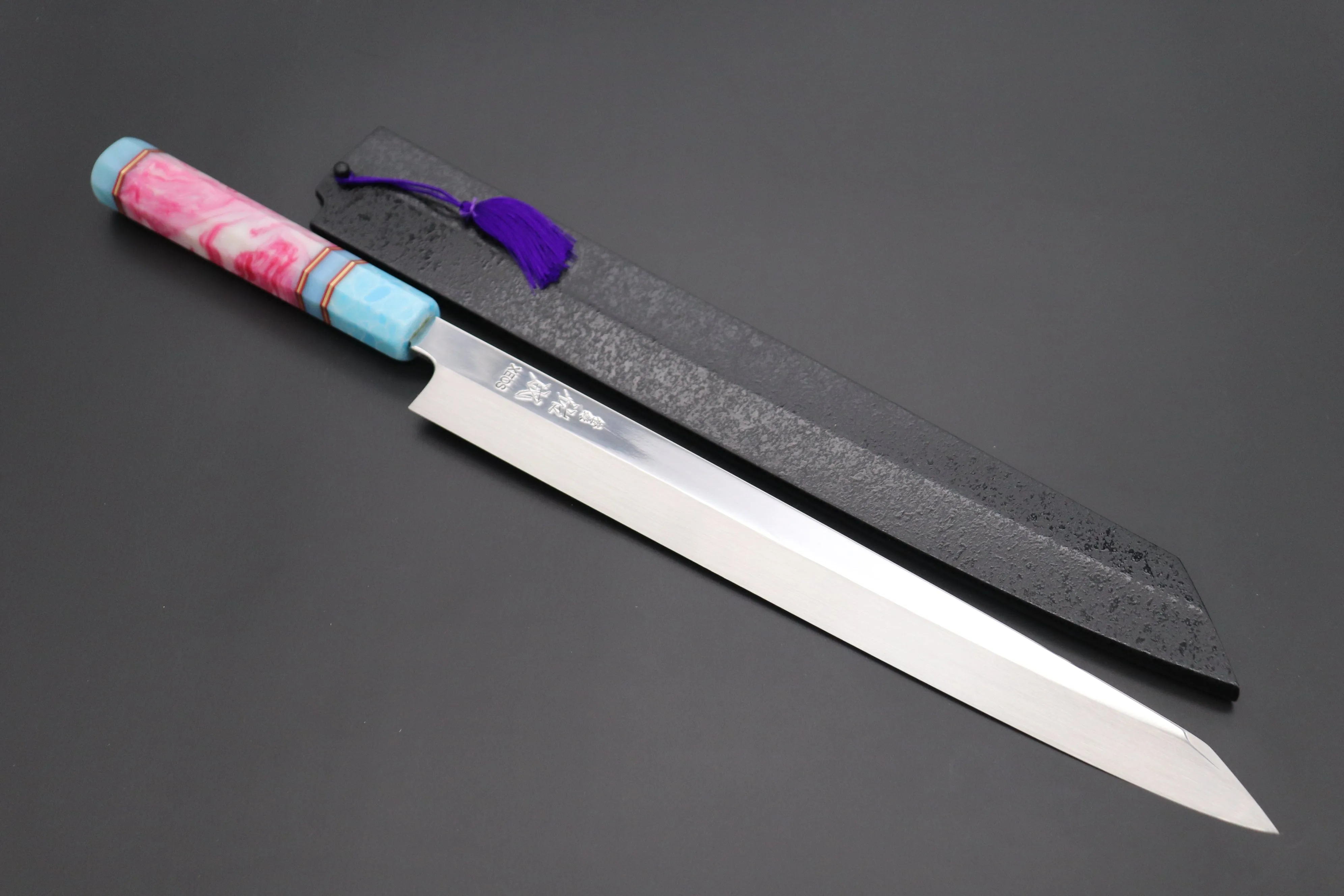 Custom Limited Edition, Sukenari Honyaki XEOS Series HX-3 Kiritsuke Yanagiba 300mm (11.8 Inch, Single Bevel Edge)