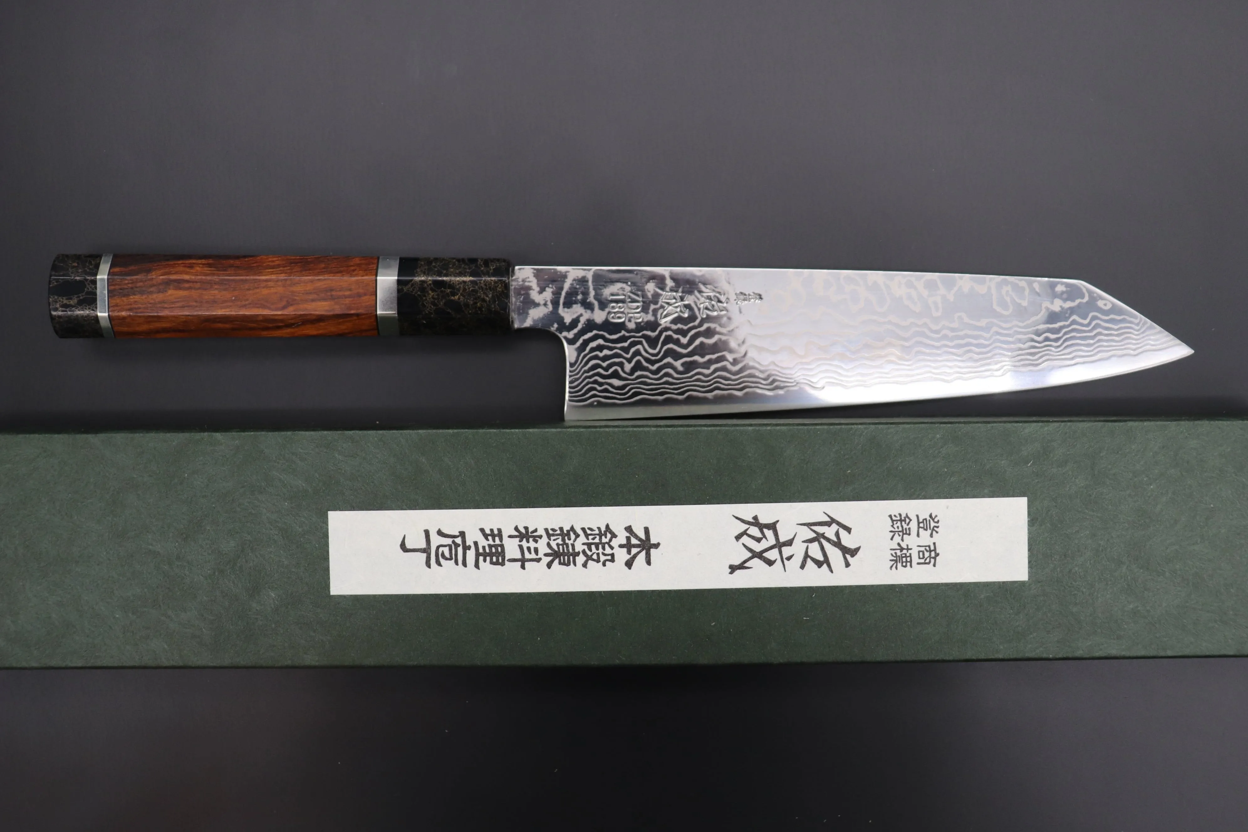 Custom Limited Edition, Sukenari ZDP-189 Nickel Damascus Kiritsuke 210mm (8.2 inch, SCL-413)