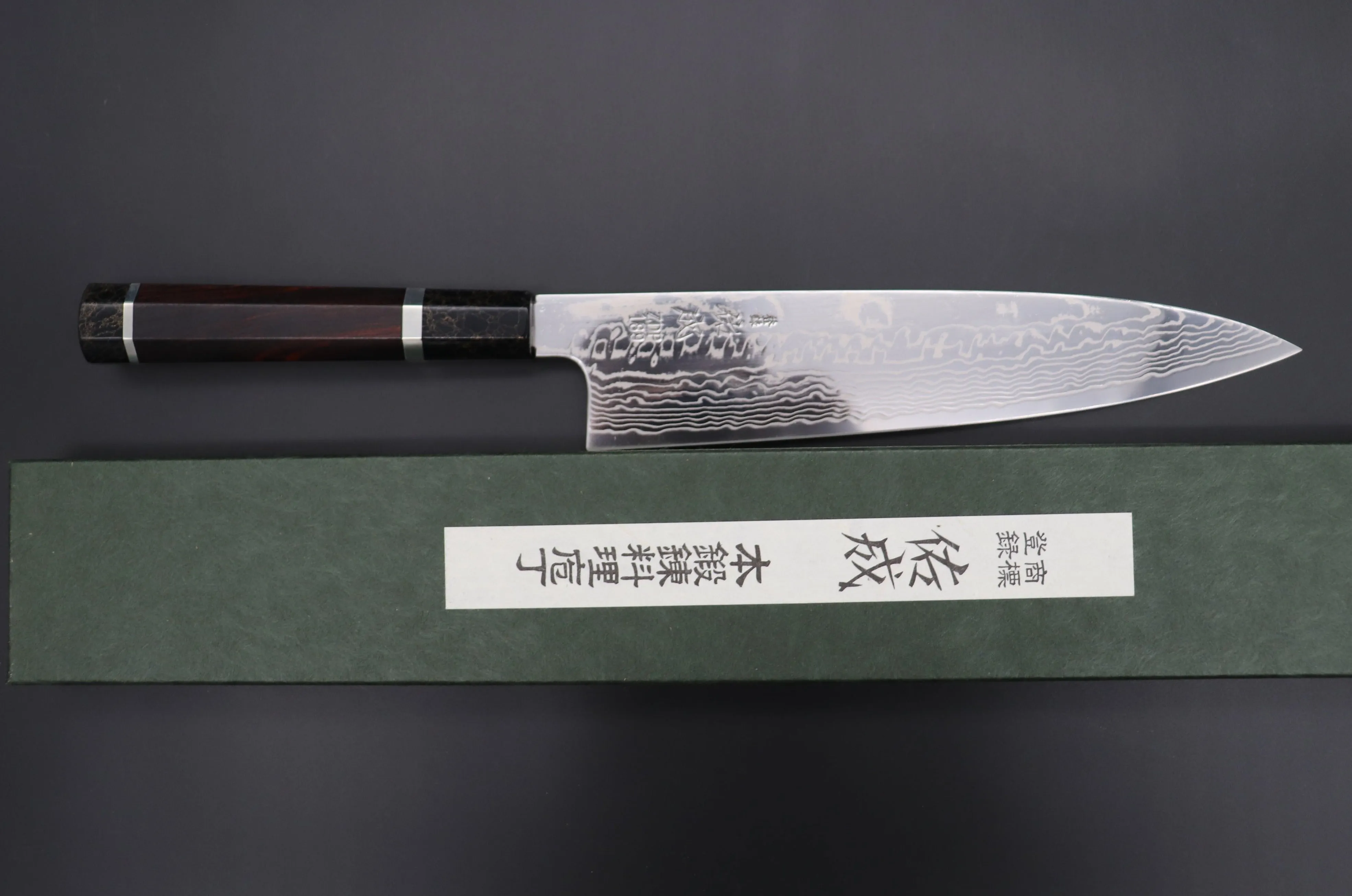 Custom Limited Edition, Sukenari ZDP-189 Nickel Damascus Wa Gyuto 240mm (9.4 inch, SCL-426)