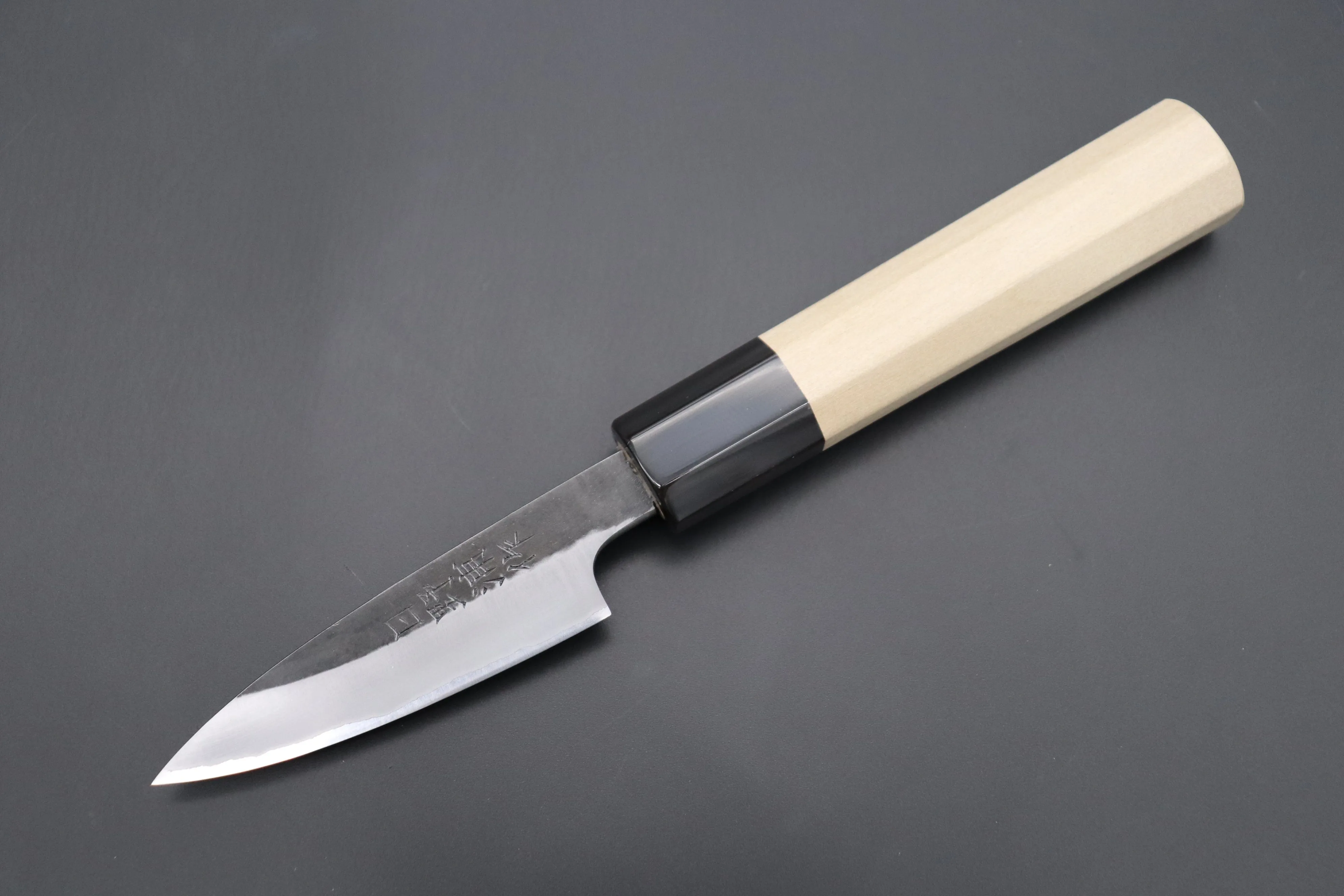 Hinoura White Steel No.1 Kurouchi Series Wa Paring 80mm (3.1 Inch, HS1-1)