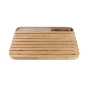 Pebbly Bread Board with Knife Set Large