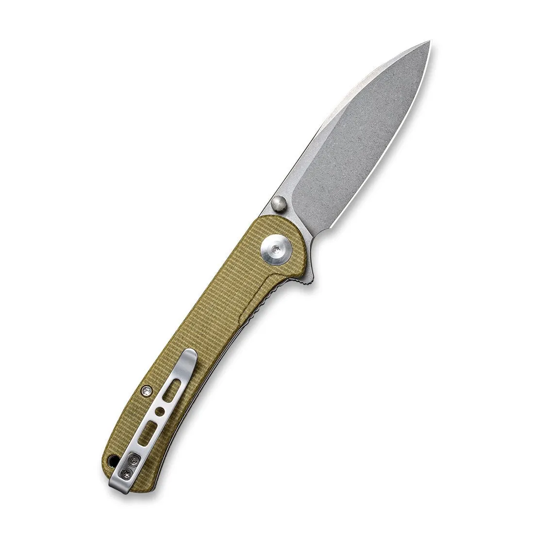 SENCUT Scepter Flipper &Thumb Stud Knife Micarta Handle (2.97" 9Cr18MoV Blade) SA03E