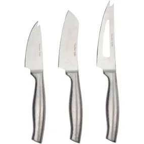 Set of Three Stainless Steel Cheese Knives