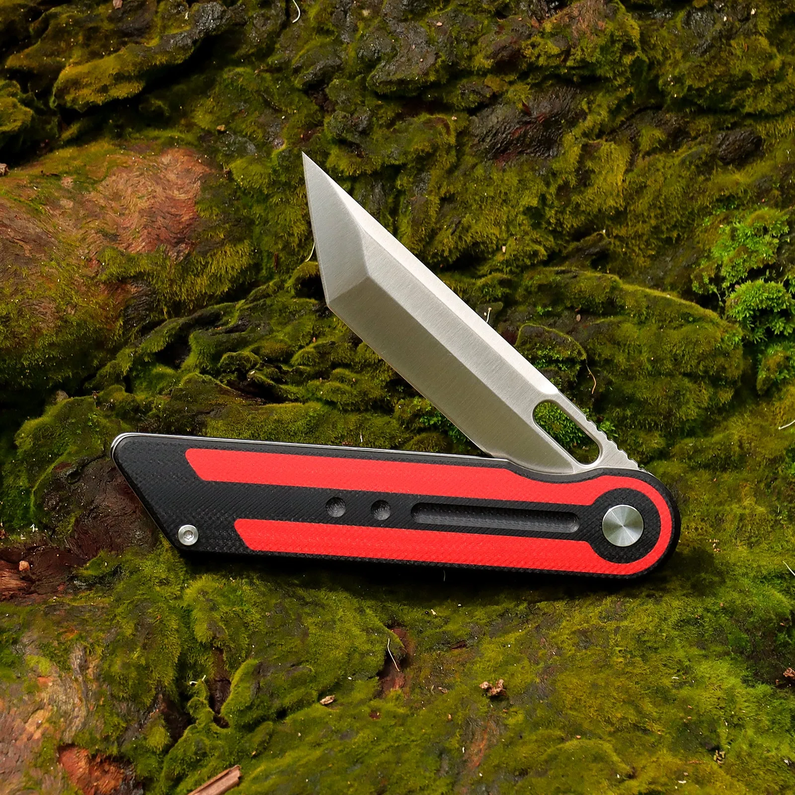 XTOUC Mini Small Folding Pocket Knife G10 Red Military Green Handle D2 Steel Camping Hiking EDC Knives XT02B